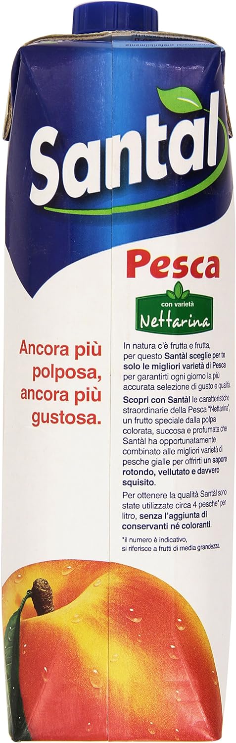 Santal Succo di Pesca con Varietà Nettarina - 1 Litro Litro