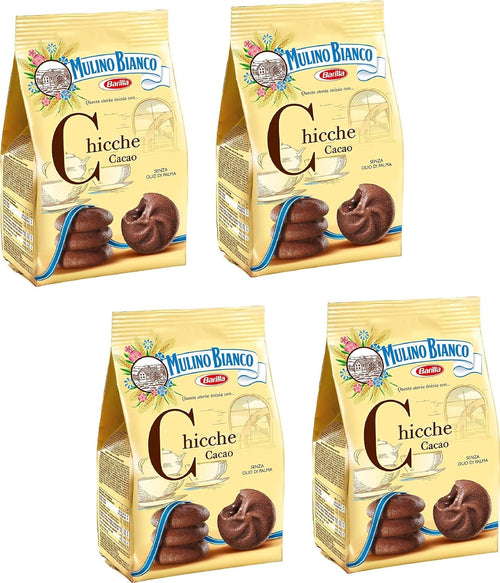 Mulino Bianco: Dolcevita "Chicche" ripieno di crema di cacao - 200 g Confezione da 4 [ Importazione Italiana]