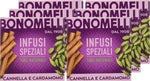 Bonomelli, Infusi Speziali, Cannella e Cardamomo, Ingredienti 100% Naturali, Aroma Dolce e Fresco, Miscela Senza Caffeina, Pacco da 12 Confezioni x 10 Filtri