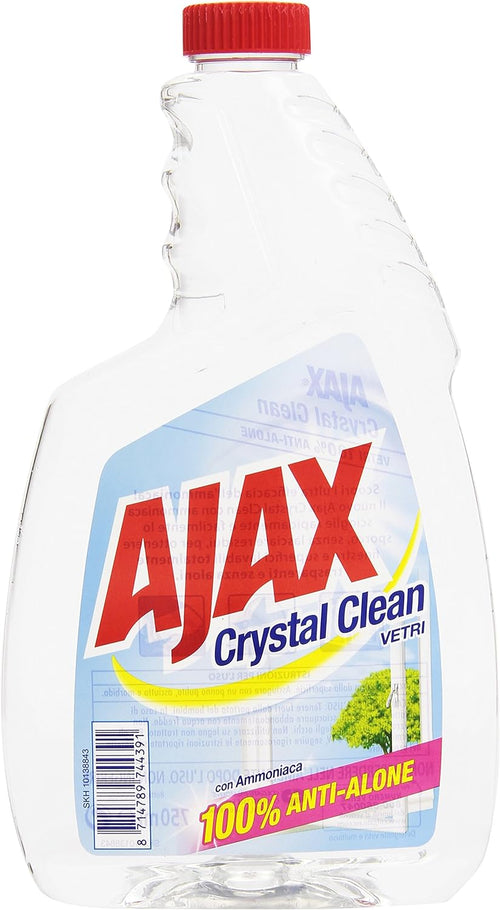 Ajax - Detersivo per Vetri, con Ammoniaca, 100% anti-alone - 750 ml