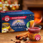 Pompadour, Infuso 1001 Notte, 60 Filtri (3 Confezioni da 20 Filtri), con Cannella, Zenzero e Cardamomo, Ideale per le Fredde Sere d'Inverno, Senza Lattosio, Glutine e Allergeni, Vegan