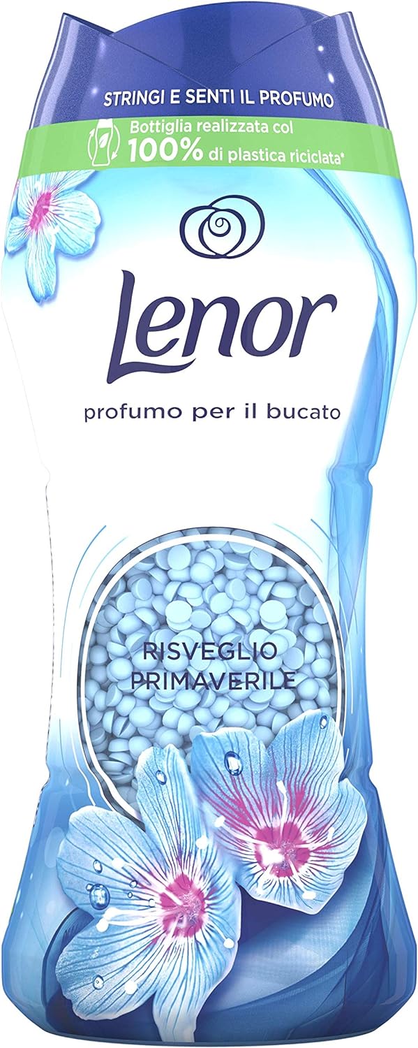Lenor Perle Profumatore Bucato Lavatrice,210 g, Risveglio primaverile, Intensificatore di Profumo Bucato per un'Esplosione di Freschezza, 100% Plastica Riciclata