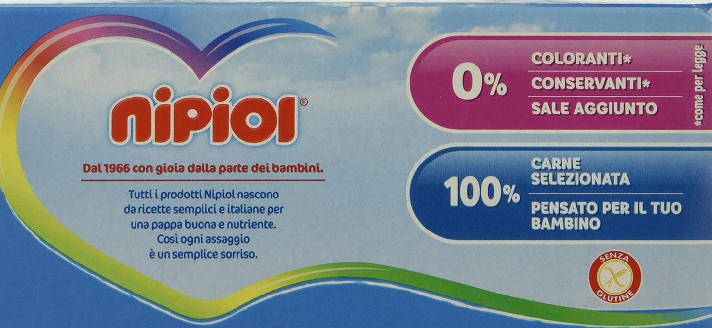Nipiol Omogeneizzato Tacchino, 80 g, Confezione da 24