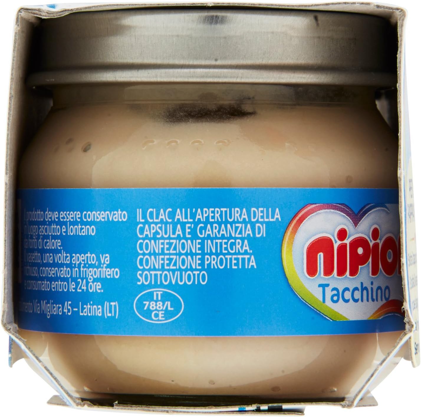 Nipiol Omogeneizzato Tacchino 2 x 80 g, 100% carne selezionata