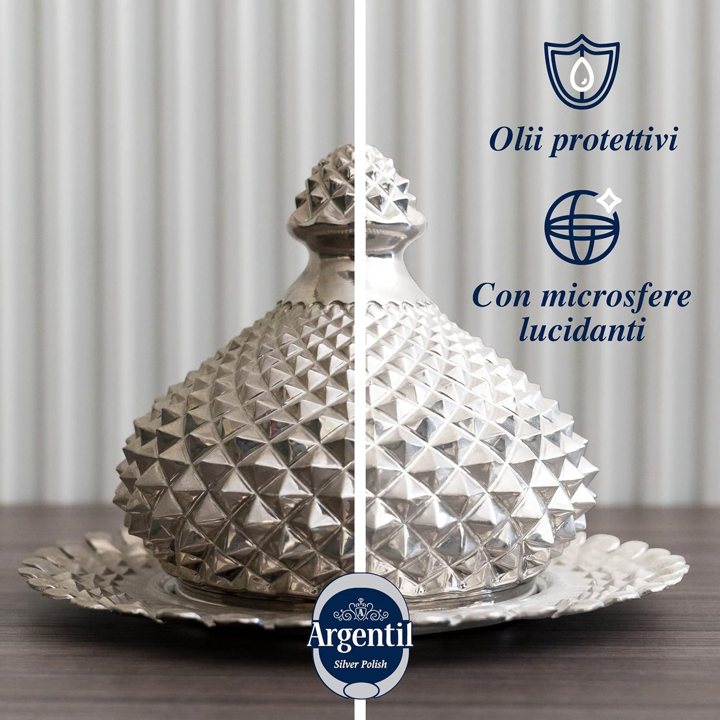 Argentil Detergente Specifico per Argento in Crema, Azione Lucidante e  Antiossidante, con Barriera Protettiva, 150 ml