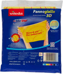 Vileda Panno Giallo Microforato + 30% Microfibra, 3 Pezzi