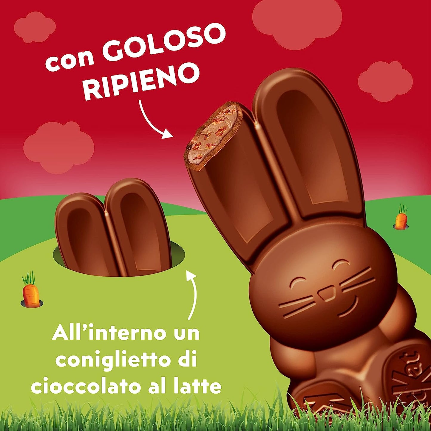 KITKAT Uovo di Pasqua Cioccolato al Latte con Wafer e KITKAT Bunny di cioccolato al latte ripieno 230g