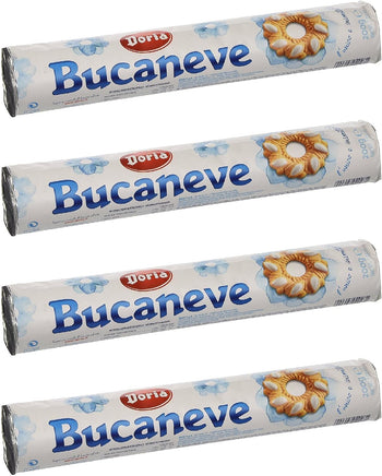 Doria: Biscotti Frolla "Bucaneve" - 200 g Confezione da 4 [ Importazione Italiana]