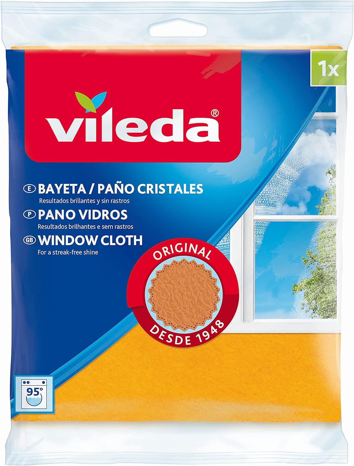 Vileda panno vetri multiuso 1 pezzo 141335