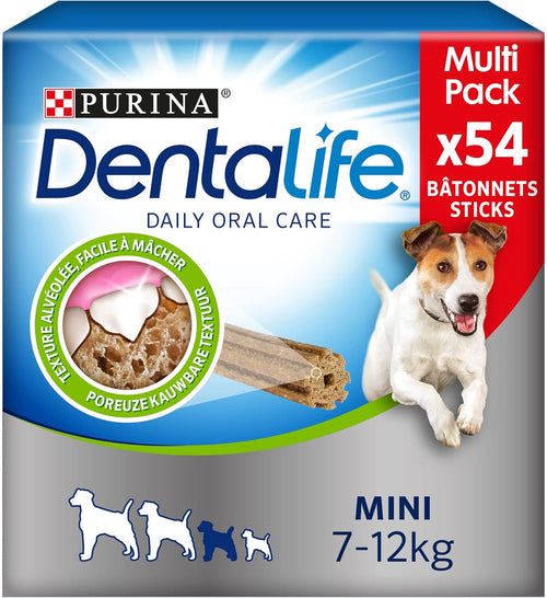 DENTALIFE Mini - Multipack - 54 dolcetti da masticare per cani di piccola taglia, 882 g, igiene orale quotidiana