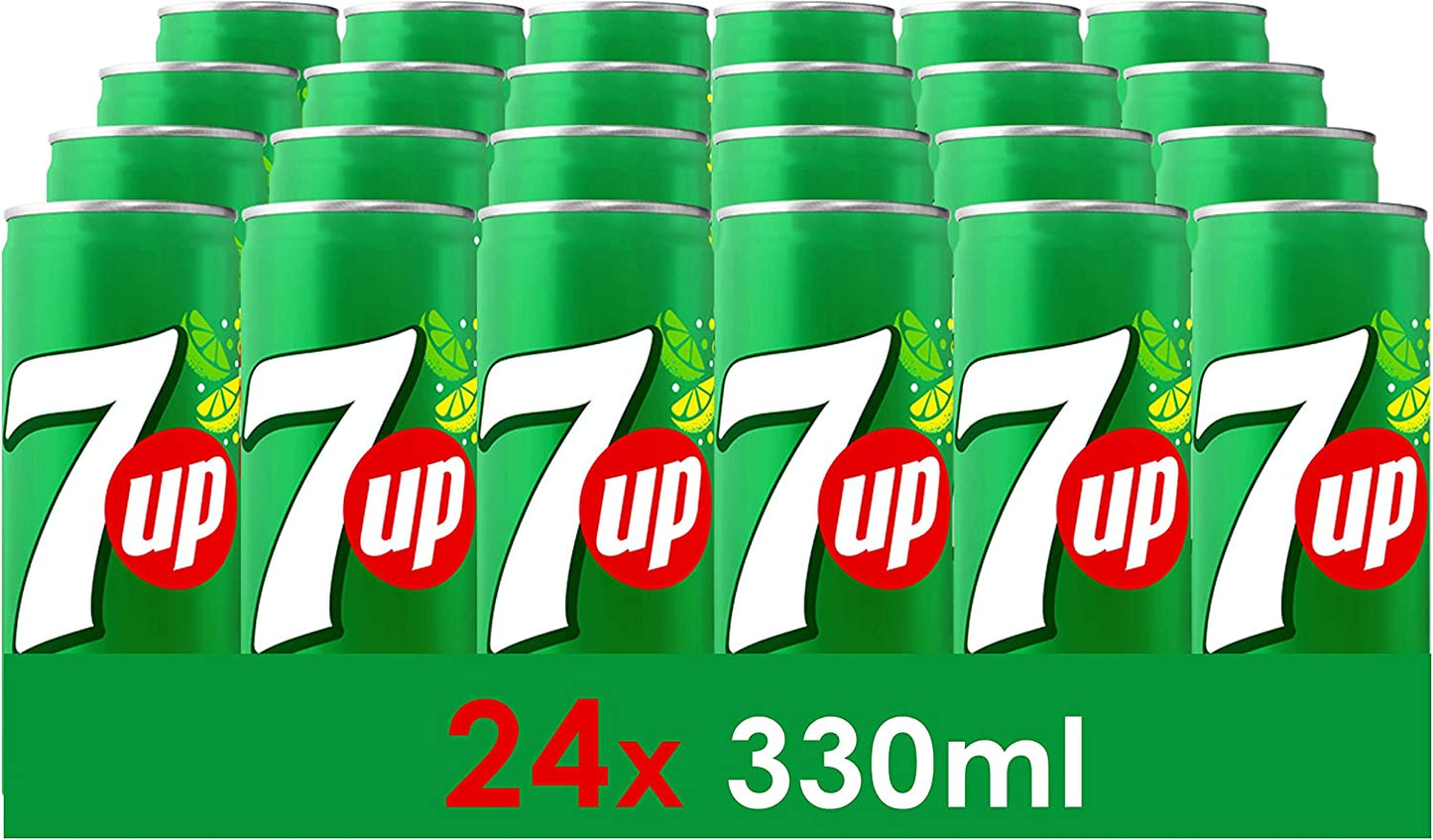 SEVEN-UP Refresco de Lima Limone - Confezione da 24 (24 x 330.00 ml), 24 x 330 ml