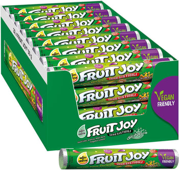 Nestlé Fruit Joy ORIGINAL Caramelle Gommose Vegan Friendly ai Gusti Frutta, 32 Tubi