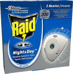 Raid Night & Day Ricarica, Efficace per 10 Giorni, Antizanzare Elettrico, Multipacco da 4 Confezioni, 1 Ricarica per Ogni Confezione