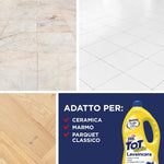 Smac - Tot Giallo Lavaincera, Detergente Pavimenti Pregiati in Ceramica, Marmo e Parquet, con Cera di Carnauba, 1000ml x 12 Pezzi