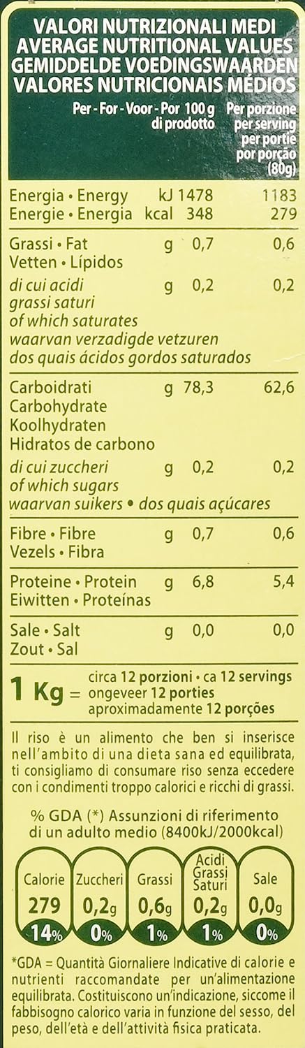 Gallo - Riso Arborio, Chicchi grossi - 2 confezioni da 1 kg [2 kg]