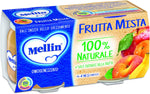 Mellin Omogeneizzato Di Frutta Mista, Naturale, 100 g, Confezione da 24