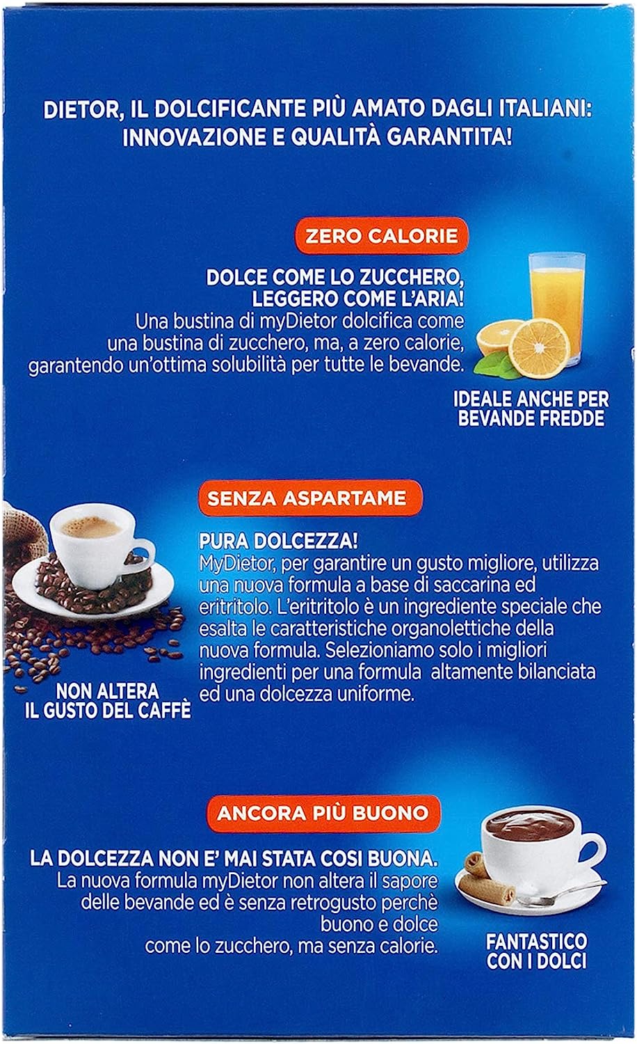 Dietor - Dolcificante Zero Calorie Senza Glutine, Box Da 300 Bustine