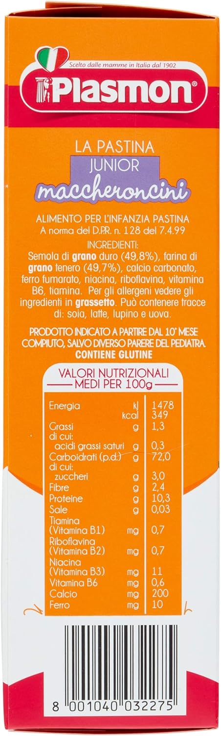 Plasmon Pastina Maccheroncini, 12 x 340 g