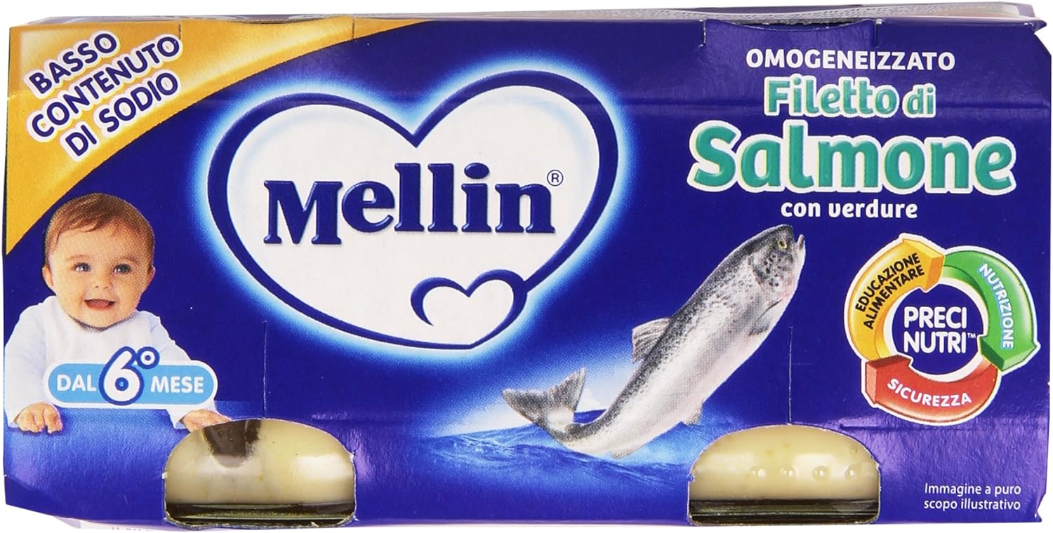 Mellin - Omogeneizzato Filetto di Salmone, con Verdure
