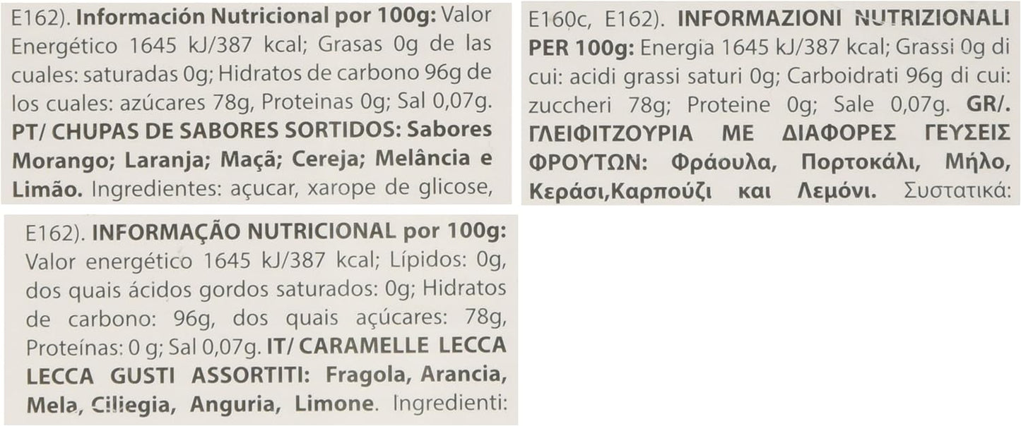 Chupa Chups Lecca Lecca Mega Gigante, Contenente 10 Lollipop Gusti Assortiti Fragola, Arancia, Mela, Ciliegia, Anguria, Limone, Ottimo come Idea Regalo, 1 Pezzo