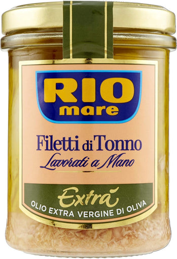 Rio Mare Filetti di Tonno all'Olio Extravergine di Oliva, Lavorati a Mano, 1 Vasetto da 180g