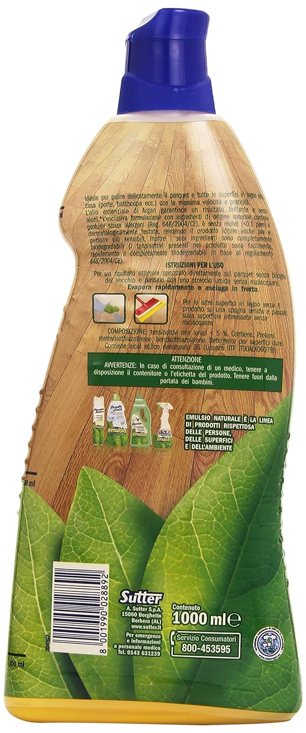 Emulsio Naturale 0283113 Pronto all'Uso Parquet, 1000 ml