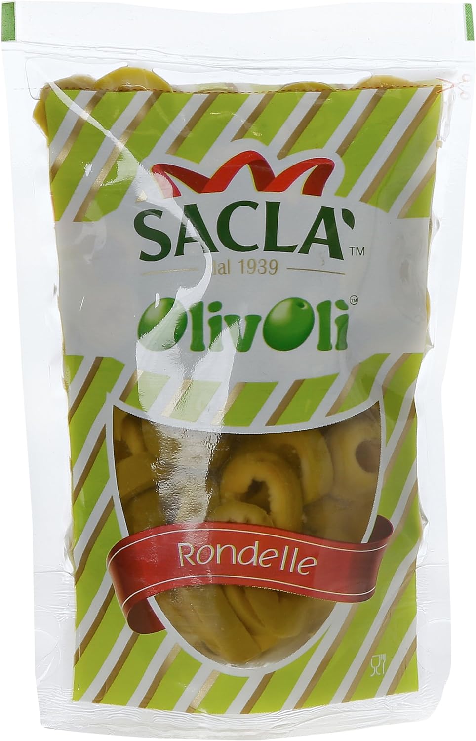 Saclà Olivolì Olive Verdi Snocciolate, 185 g