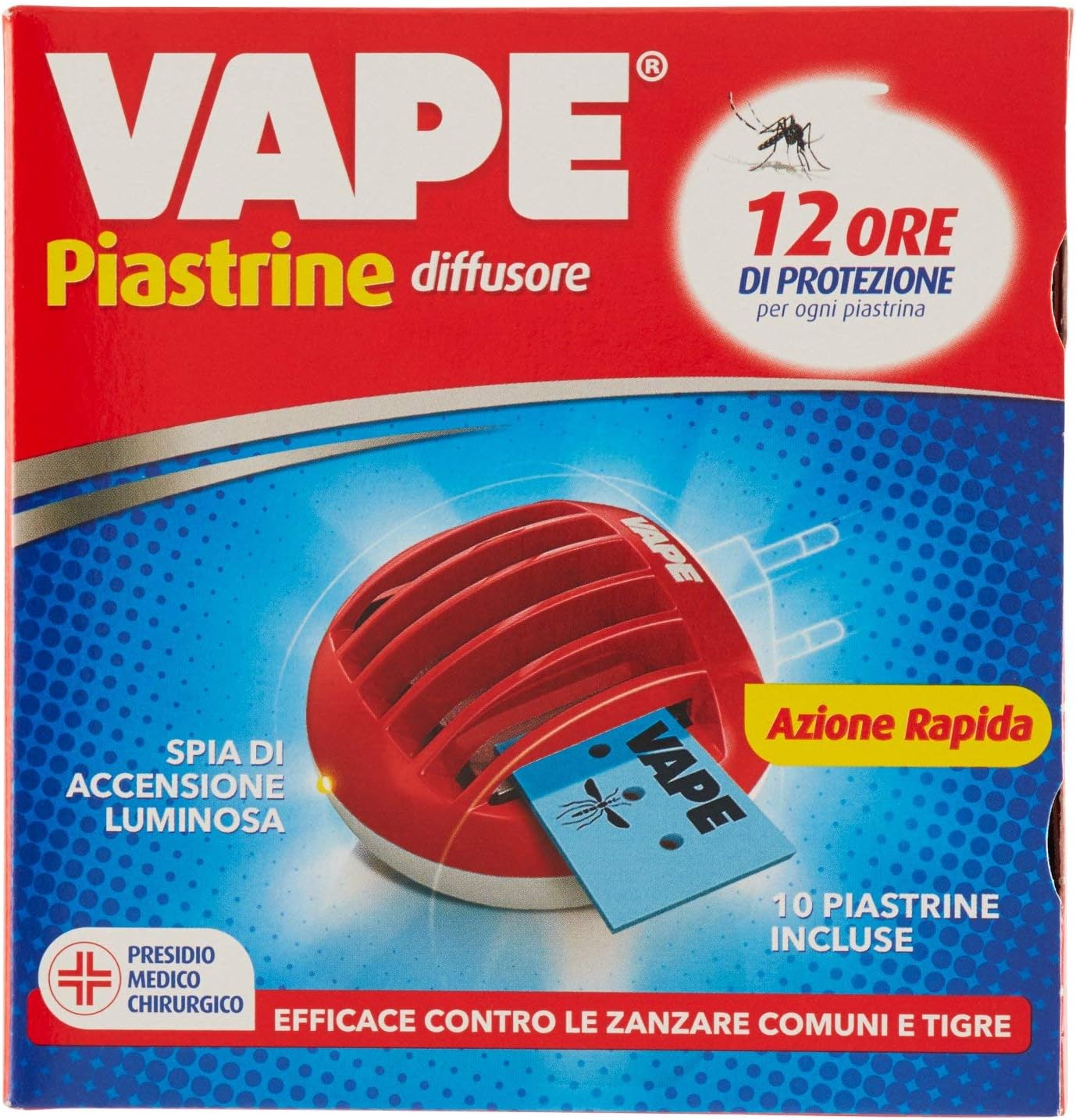 Vape - Diffusore Piastrine con Spina 10 piastrine