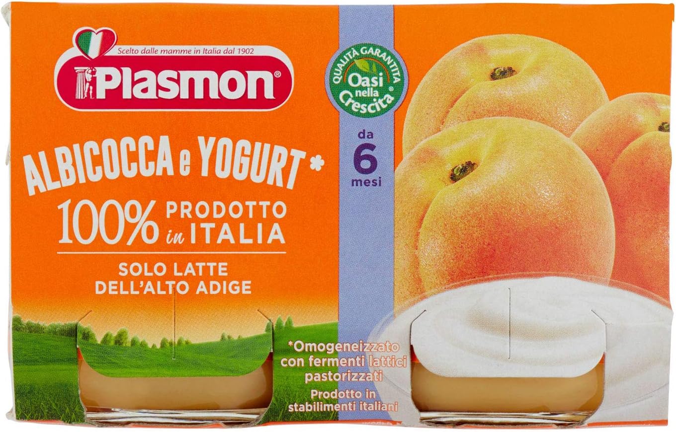 Plasmon Omogeneizzato Yogurt Albicocca 2x120g