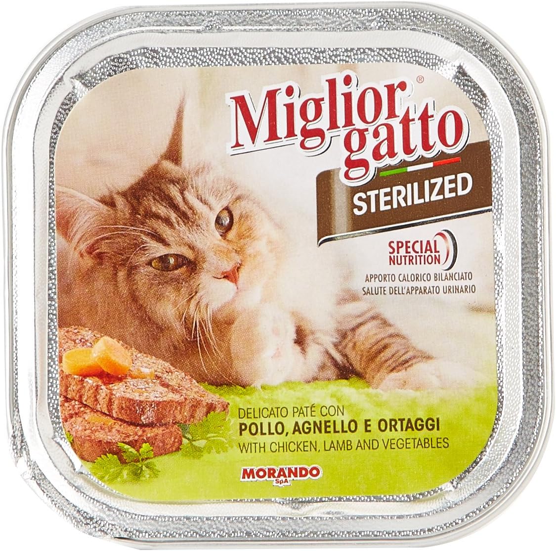 MigliorGatto Sterilized Vaschette pollo agnello e ortaggi 100 g