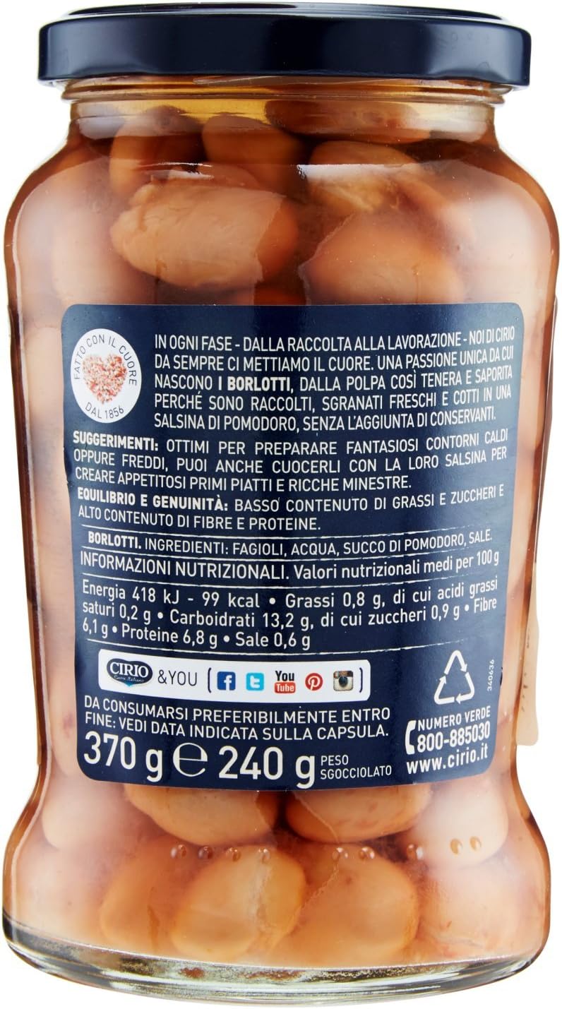 Cirio Borlotti Vasetto in Vetro, 370g