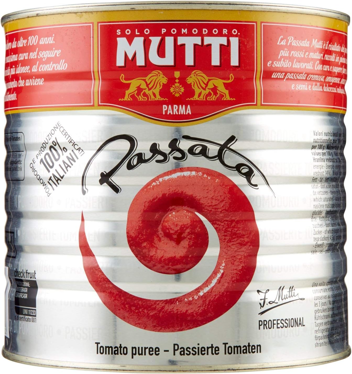 Mutti passata di pomodoro da 2.5 kg (1000010170)