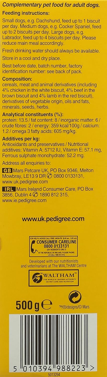 Pedigree Snack Multibiscrock Gr 500