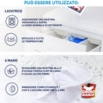 Omino Bianco - Sbianca Lana, in Polvere, per Capi Bianchi con Formula Sbianca e Smacchia, in Polvere 5 Buste x 100g, 1 Confezione