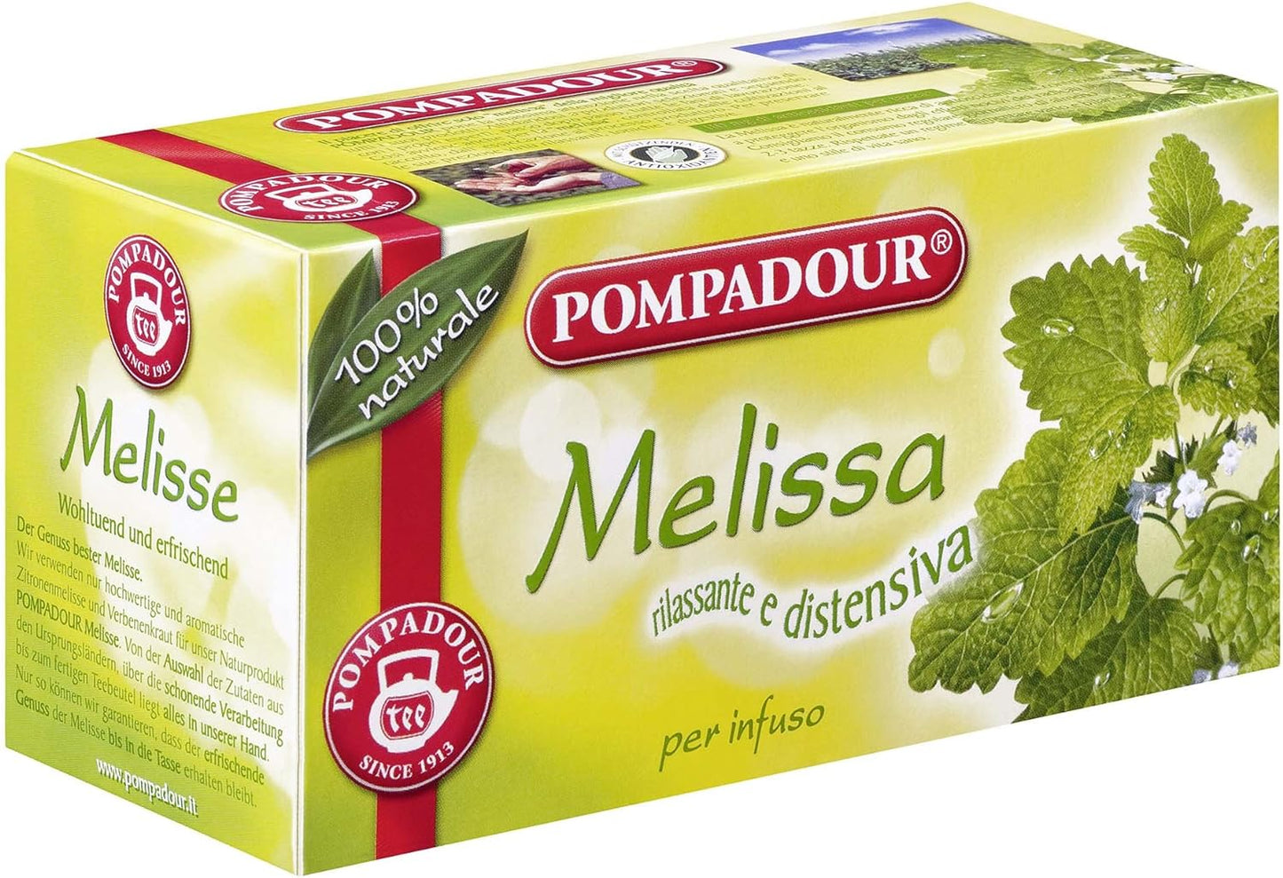 Pompadour Melissa per Infuso, 20 x 1.8g