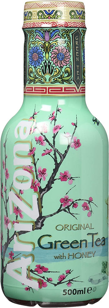 Arizona, Original Green Tea & Honey, Deliziosa Bevanda al Tè Verde con l'Aggiunta di Miele, Gusto Dolce e Delicato, Ideale da Gustare in Ogni Momento, Senza Aromi e Coloranti, 6 Bottiglie PET 500ml