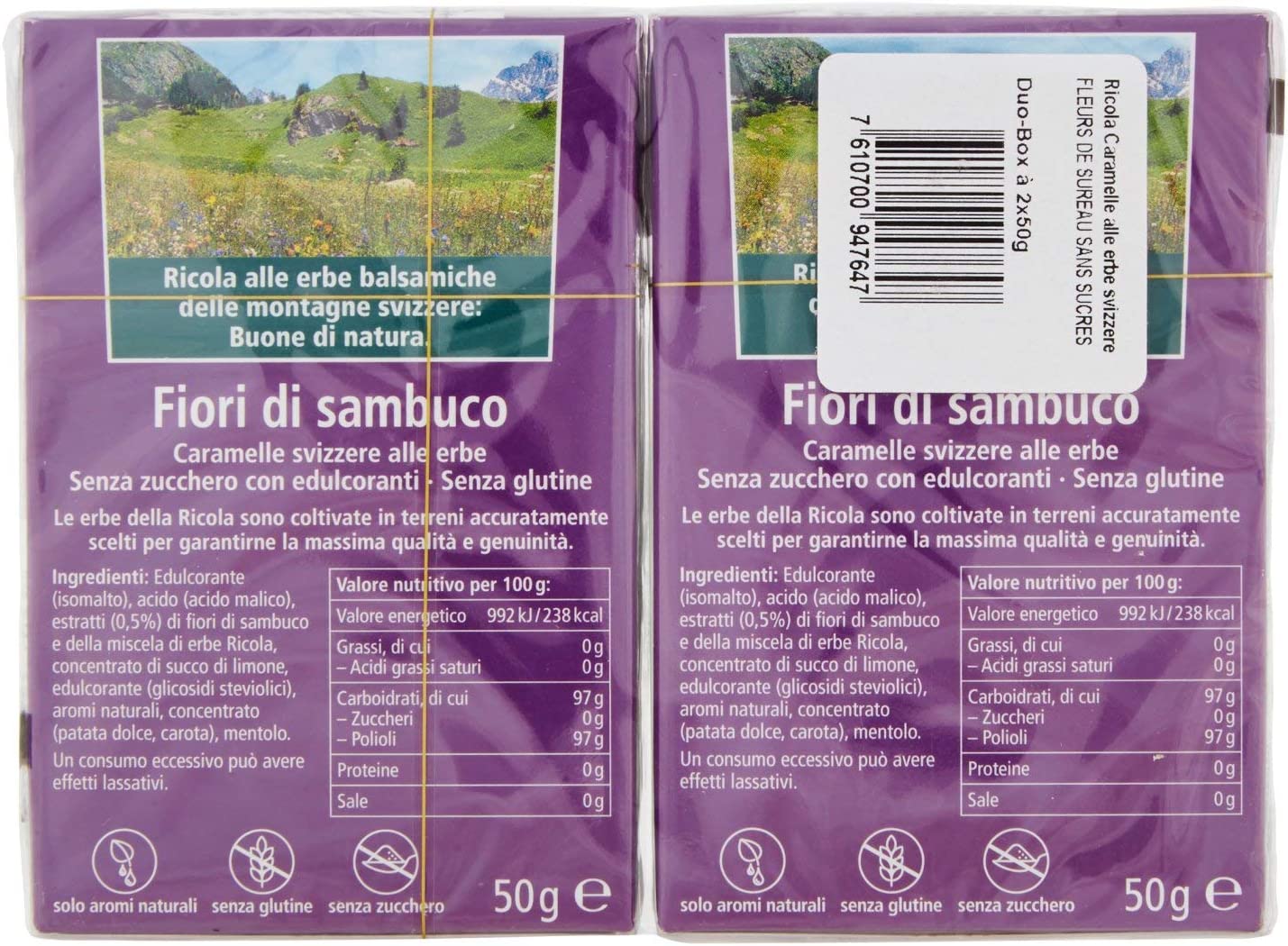 Ricola Fiori di Sambuco, 2 x 100g