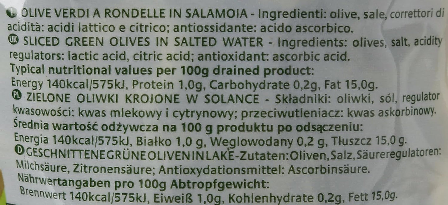 Saclà Olivolì Olive Verdi Snocciolate, 185 g