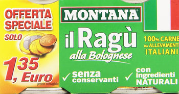 Montana - Carne, Da Allevamenti Italiani - 6 confezioni da 2 pezzi da 200 g [12 pezzi, 2400 g]