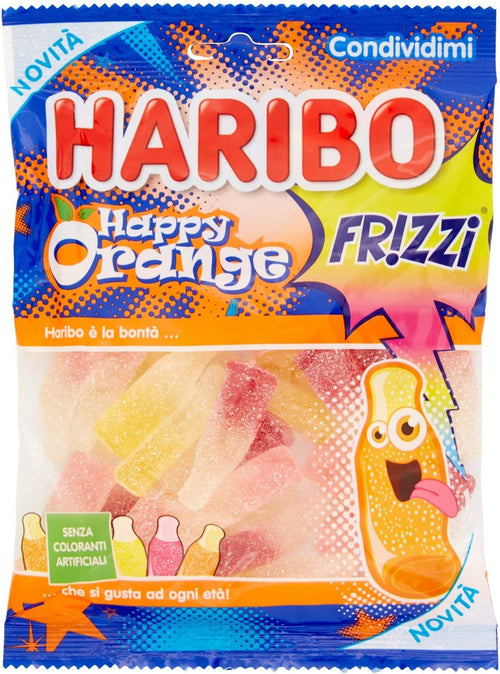 Haribo Caramelle Gommose Frizzanti al Gusto Arancia, 175 gr