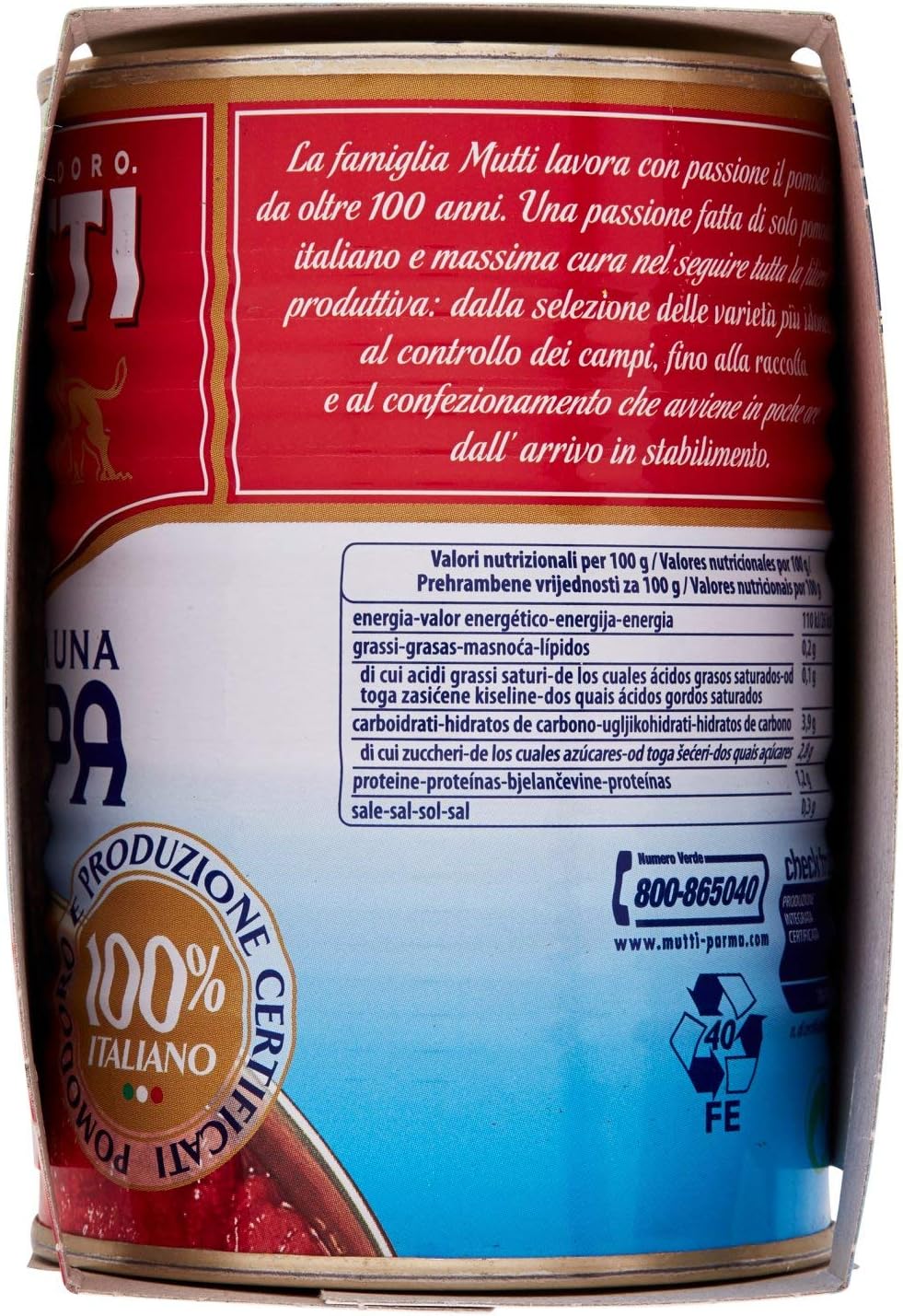 Mutti Parma Polpa di Pomodoro Finissima, 3 x 400g