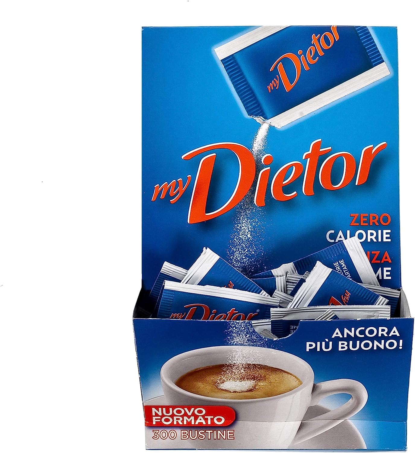Dietor - Dolcificante Zero Calorie Senza Glutine, Box Da 300 Bustine