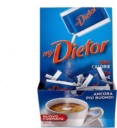 Dietor - Dolcificante Zero Calorie Senza Glutine, Box Da 300 Bustine