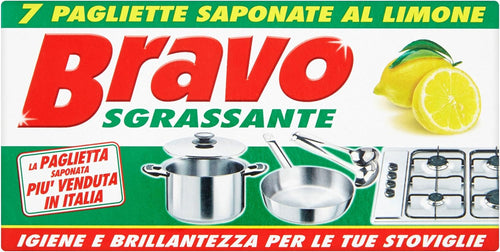 Bravo Pagliette Sgrassante - 1 Pacco da 30 x 7 - Totale: 210