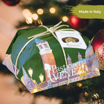 Pasticceria Venezia Panettone Artigianale al Pistacchio da 750gr, Impasto con Lievito Madre e Crema di Pistacchio, Senza Canditi e Uvetta, Ricoperto con Glassa di Cioccolato e Granella di Pistacchio