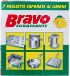 Bravo - Pagliette Saponate Al Limone per Detergenti per la Cucina, 7 Pezzi