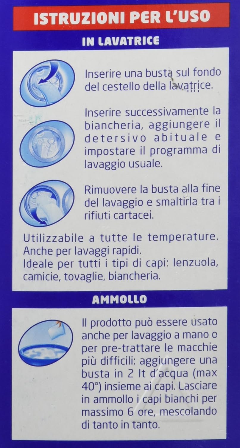 Grey Sbianca & Smacchia, Smacchiatore per Bucato 2 in 1, Elimina le Macchie e Fa Splendere il Bianco, Confezione da 10 Pezzi