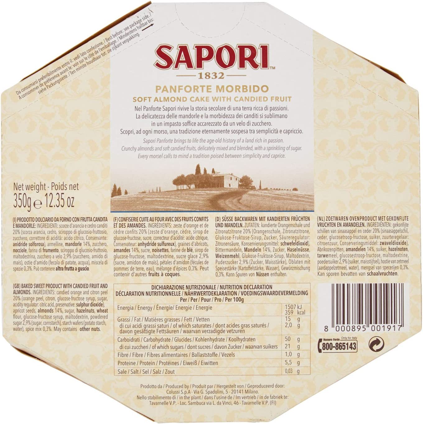 Sapori Panforte Morbido, 320g