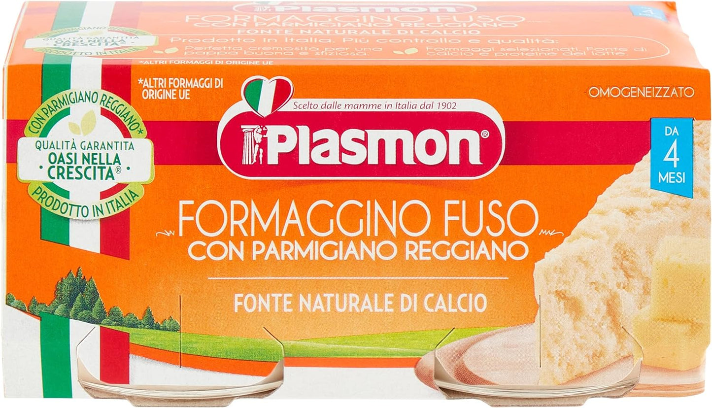 Plasmon Omogeneizzato di Formaggino Fuso e Parmigiano – 24x80g