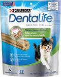 Purina DentaLife - Dolcetti per cani per adulti, taglia S/M, cura standard, 25 Treats, Small/Medium